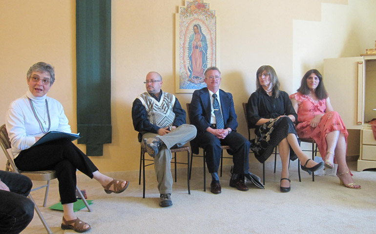 Sister Luisa (left) speaks at a Trans Awareness session for priests and deacons in 2010. (Nathan Schneider)