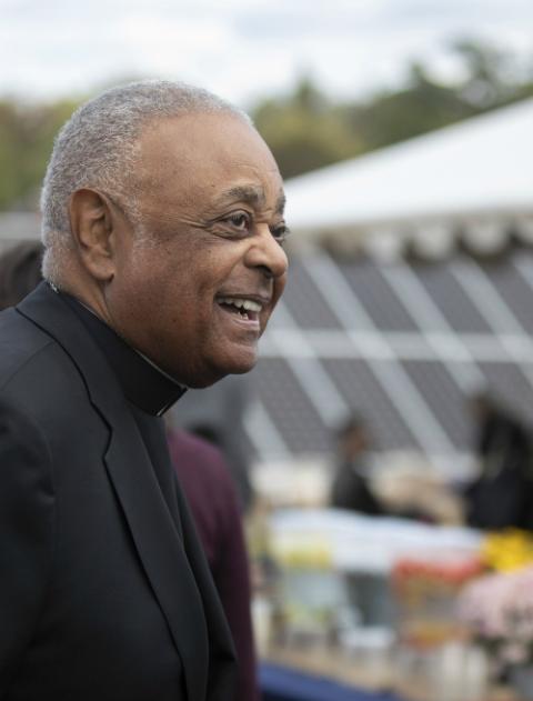 Washington Archbishop Wilton Gregory at the Oct. 17, 2019, blessing of solar panels that are being leased to produce renewable energy for Washington residents (CNS/Catholic Standard/Andrew Biraj) Washington Archbishop Wilton Gregory at the Oct. 17, 2019, blessing of solar panels that are being leased to produce renewable energy for Washington residents (CNS/Catholic Standard/Andrew Biraj)