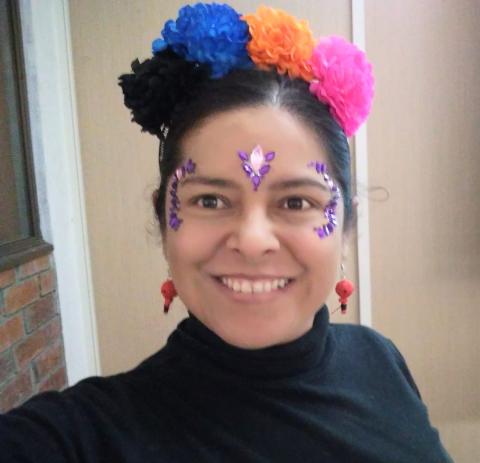 Hna. Mariana Olivo como Catrina A propósito del Día de los Muertos y para respetar la tradición, la Hna. Mariana Olivo luce como una Catrina estilizada. (Foto: Mariana Olivo)