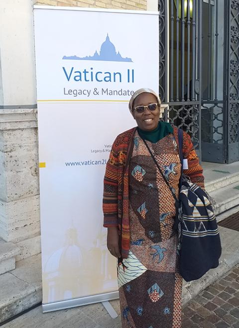 Sister of St. Andrew Josée Ngalula attends a Vatican II Legacy & Mandate symposium in Rome in October 2022. (Josée Ngalula) Sister of St. Andrew Josée Ngalula attends a Vatican II Legacy & Mandate symposium in Rome in October 2022. (Josée Ngalula)