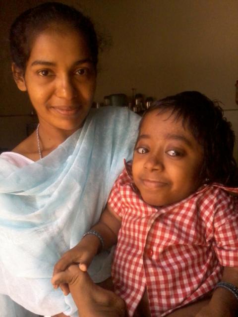 Sr. Lini Sheeja with a disabled child in Chennai, the capital of Tamil Nadu. Sr. Lini Sheeja with a disabled child in Chennai, the capital of Tamil Nadu.