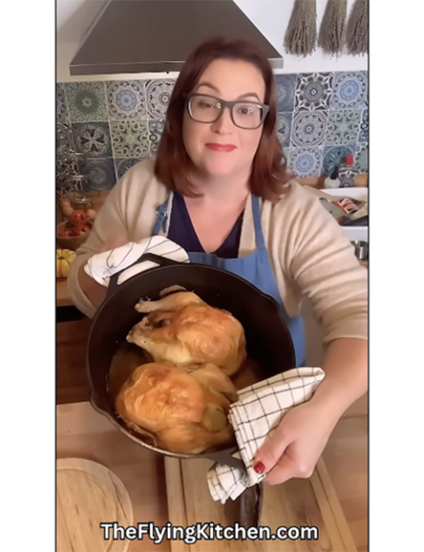 Creator Shannon Vavich is pictured in a screengrab from a short on her YouTube channel. (YouTube/The Flying Kitchen by Shannon Vavich)