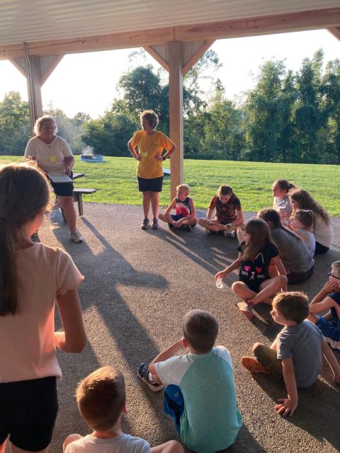 St. Francis Xavier Church in Moundsville, W.Va., took parish youths to the town's Grand Vue Park As part of its effort to focus on creation care, St. Francis Xavier Church in Moundsville, W.Va., took parish youths to the town's Grand Vue Park, which overlooks the Ohio River. The children learned about life in Appalachia from storytellers and explored the park. (CNS / Courtesy of St. Francis Xavier Church)