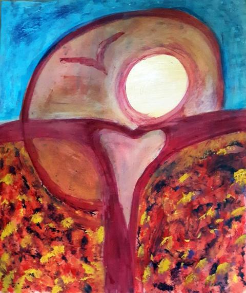 "Being in the now — a covid piece" by Barbara Schwarz (Courtesy of Barbara Schwarz)