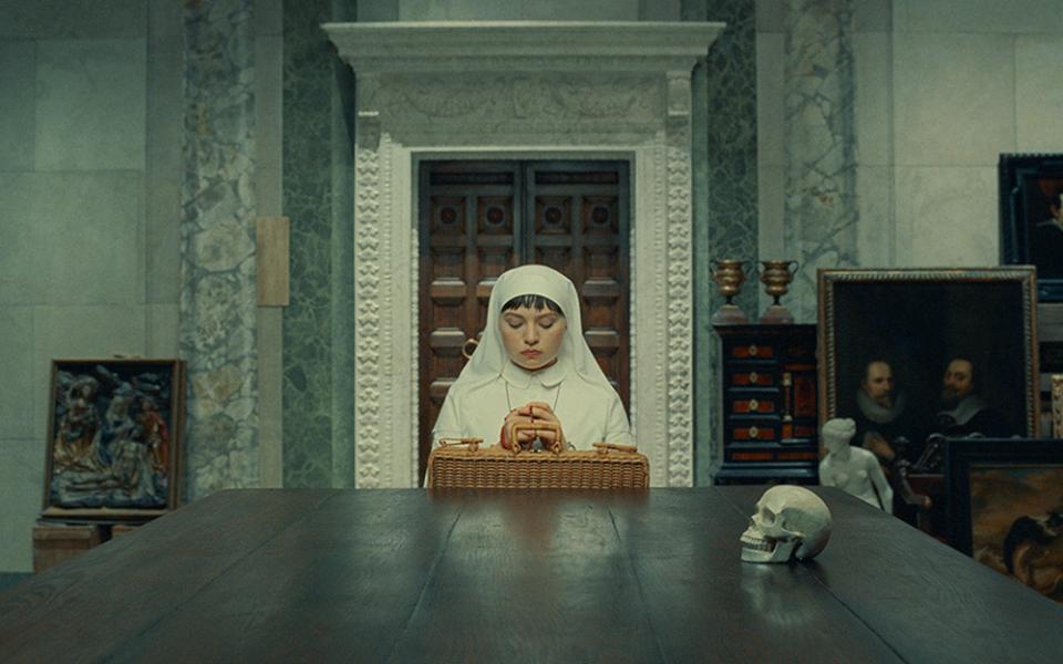 Mia Threapleton in Wes Anderson’s "The Phoenician Scheme." When her father lures Liesl out of the convent to prepare her to take over the family business, father and daughter must reckon with their wildly opposing views of life, relationships and morality. (Universal Pictures)