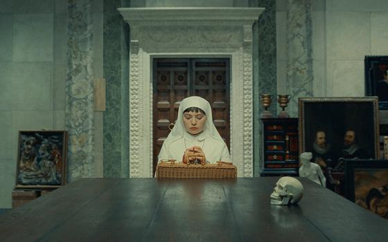 Mia Threapleton in Wes Anderson’s "The Phoenician Scheme." When her father lures Liesl out of the convent to prepare her to take over the family business, father and daughter must reckon with their wildly opposing views of life, relationships and morality. (Universal Pictures)