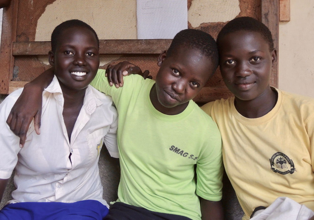 From left, Esther Ruth Modonig, Martha Akoul and Sarah Yar are high school students at St. Mary Assumpta Girls Secondary School near Adjumani. From left, Esther Ruth Modonig, Martha Akoul and Sarah Yar are high school students at St. Mary Assumpta Girls Secondary School near Adjumani.