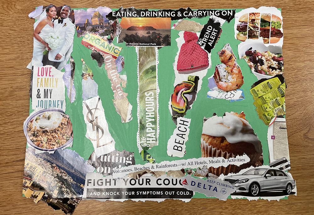 We made vision boards from old magazines. The boys were able to express their goals and reflect on what they hope to have one day. (Caileigh Pattisall)